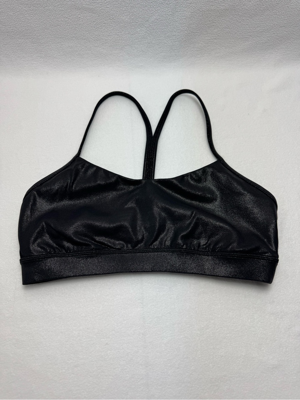 Lululemon Shimmer Black Strappy Light-Support Sports Bra 8